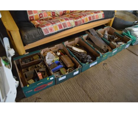 Five boxes of various hand tools
