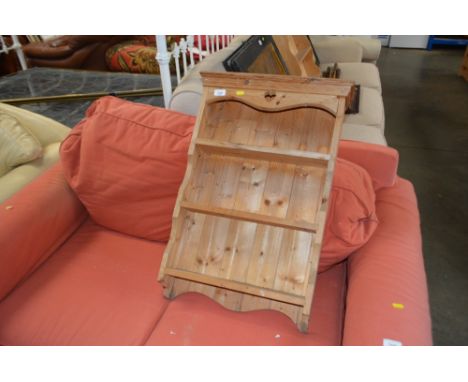 A pine hanging shelf