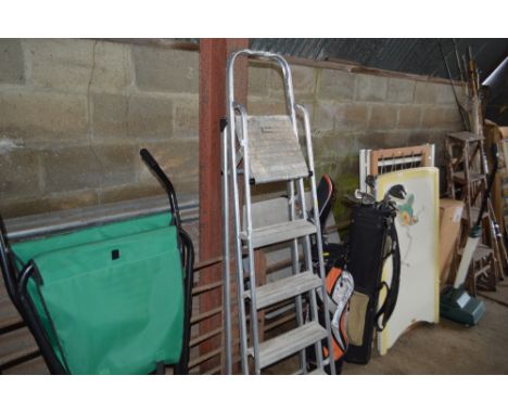 An aluminium step ladder