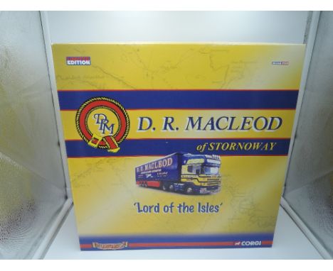 A Corgi Limited Edition 1:50 scale diecast advertising articulated wagon set, D R Macleod, Lord of the Isles CC99165, mirrors