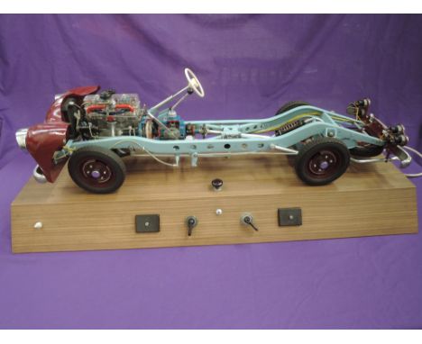 A 1950's Hohm Electrically Operated Working Demonstration Model Chassis of an Opel car, Reg No.HD72, built for college educat