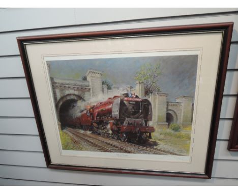 A framed limited edition print after Terence Cuneo, City of London 40/850