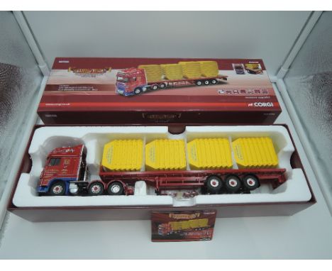 A Corgi limited edition 1:50 scale diecast advertising articulated wagon, Paul Hinchliffe Transport Ltd, mirrors unattached a