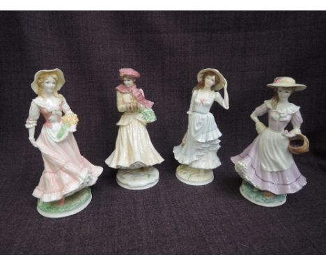A Set of four Royal Worcester The Four Seasons figures - Spring, Summer, Autumn and Winter 