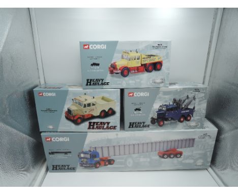 Four Corgi Limited Edition 1:50 scale diecast Heavy Haulage wagons, IR Dunkerley 76802, Siddle C Cook Ltd CC11101, Pickfords 