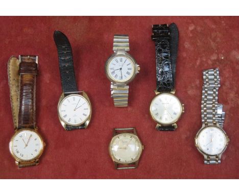ROTARY GOLD COLOURED WATCH FACE AND VARIOUS OTHER WRISTWATCHES
