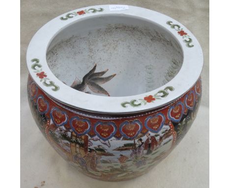 ORIENTAL CERAMIC GLAZED FISH BOWL