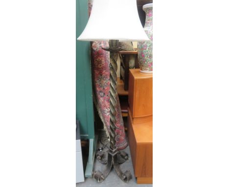 BARLEY TWIST MIDDLE EASTERN STYLE STANDARD LAMP WITH SHADE