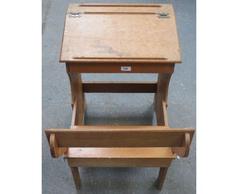 MINIATURE FOLD OUT VINTAGE CHILD'S SCHOOL DESK PLUS SINGLE BEDROOM CHAIR
