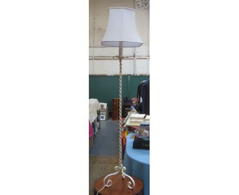 VINTAGE PAINTED METAL STANDARD LAMP 