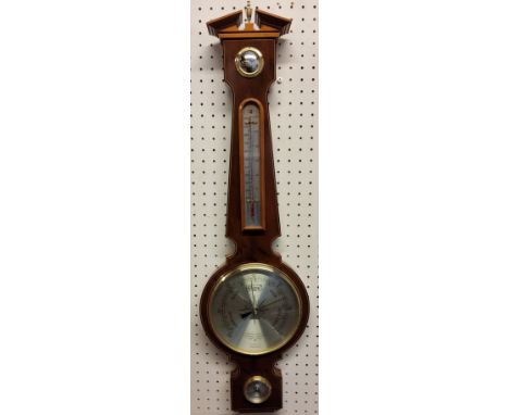An Edwardian style Comitti of London, walnut bango barometer, NOS in original packaging 