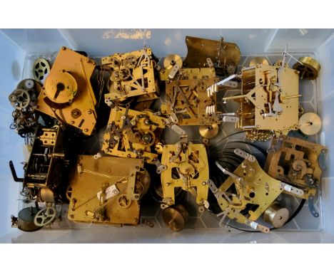 Horology - bracket clock movements by Smith's, others, clogs, motors, etc qty 