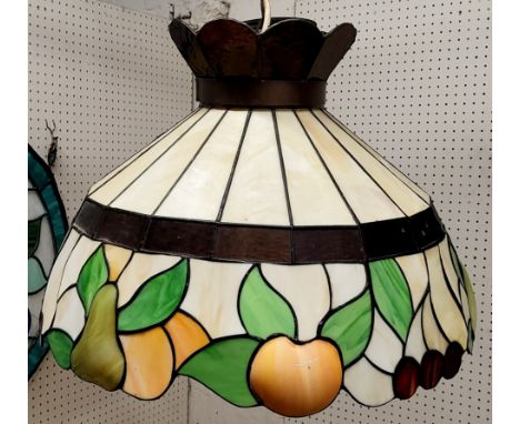A Tiffany style ceiling light, 49cm diam 