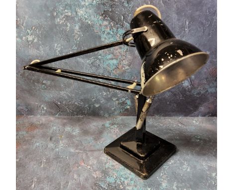 A Herbert Terry Anglepoise lamp - an early example finished in black 