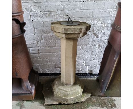 A reconstituted stone sundial 