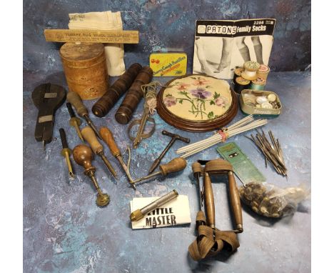 Lace and Crochet tools, needles, cottons, etc 