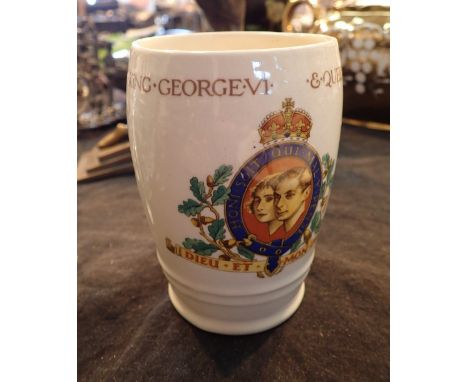Large Myott &amp; Sons 1937 Coronation beaker