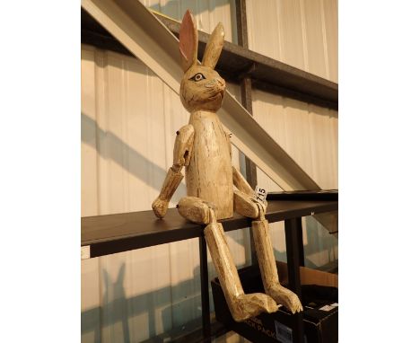 Wooden shelf rabbit figurine L: 60 cm