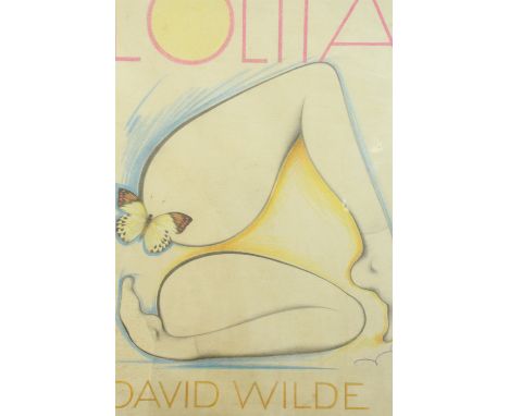 David Wilde (1918-1978, erotic and surreal landscape artist) "Visions of Lolita", a coloured pencil study for and exhibition 