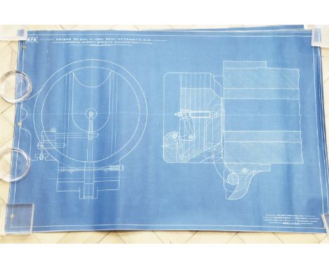 [ Artillery, US, Driggs-Schroeder, circa late 19th / early 20th Century] A group of blue prints and technical drawings pertai