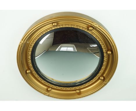 A Regency style circular wall mirror, (a/f)