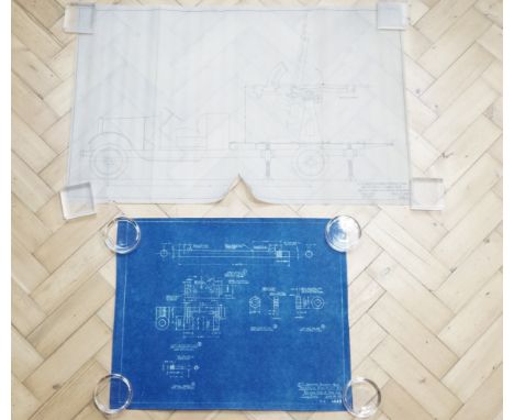 [ Artillery, US, Driggs-Schroeder, circa late 19th / early 20th Century] A group of blue prints and technical drawings pertai