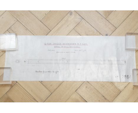 [ Artillery, US, Driggs-Schroeder, circa late 19th / early 20th Century] A group of blue prints and technical drawings pertai