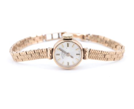 A 1960s lady's Rotary 9 ct gold cocktail watch, (12.2 g gold, excluding movement and watch glass)