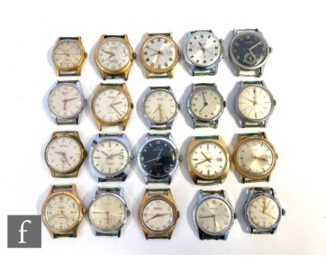 Twenty assorted gentlemen's wrist watches to include Timex, Smiths, Ingersoll and Everite examples, various styles, all sold 