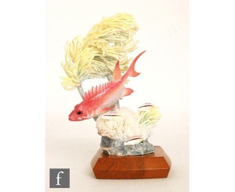 A Royal Worcester Ronald van Ruyckevelt model of a tropical fish titled Squirrelfish (holocentrus ascensionis), numbered 223 