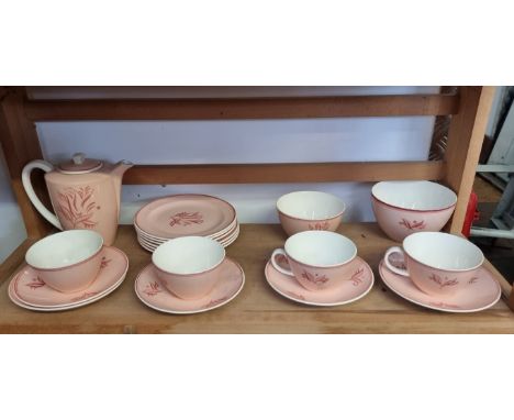 A Poole Pottery part tea service. 