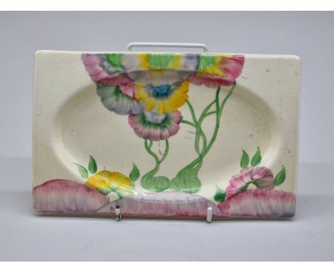 A Clarice Cliff 'Aurea' pattern Biarritz plate,&nbsp;21.5cm wide. 