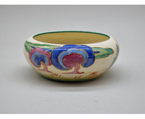 A Clarice Cliff 'Oasis' pattern bowl,&nbsp;19.5cm diameter. 