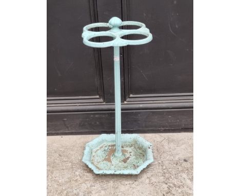 An old cast iron stick stand. 