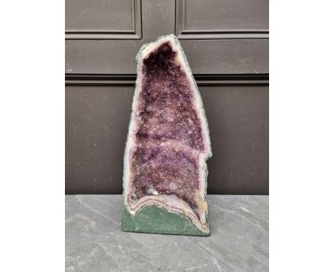 Natural History: a large amethyst geode, 36cm high. 