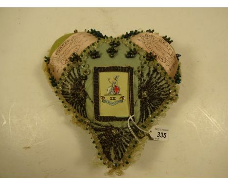 WW1 BRITISH SWEETHEART 'NORFOLK REGIMENT' PIN CUSHION 