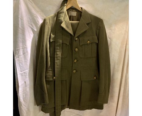 1940 DATED ARMY OFFICERS UNIFORM WITH BELT AND TROUSERS