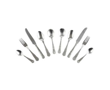 A large quantity of modern stainless steel flatware,including kings pattern flatware and cutlery together with other plate an