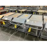 (3) Uline Steel Carts, 48" X 24" ($10 Loading fee will be added to buyer's invoice)