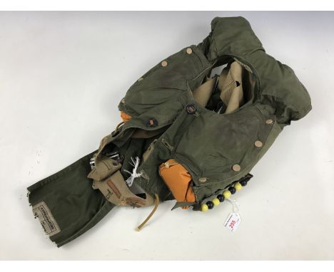 A post-War British Army paratroop life jacket 
