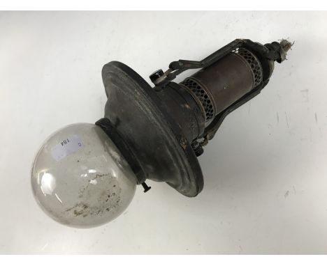An late 19th Century early electric pendant light