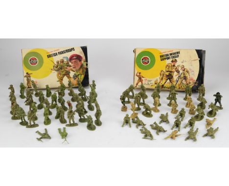 Airfix Military Series, Japanese Infantry, American Infantry, British Paratroops, two boxes, British Eight Army, Africa Korps