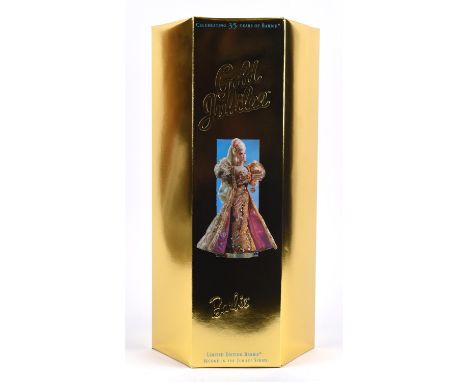 Gold Jubilee Barbie. 35th Anniversary Barbie (second in the Jubilee series). Boxed. Also with original Mattel outer box. Prov