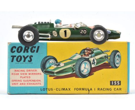 Corgi Toys - Lotus - Climax Formula 1 Racing Car 155 Die-Cast scale model, boxed. Charity lot: This lot is being sold on beha