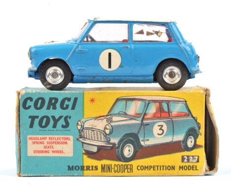 Corgi Toys - Morris Mini Cooper Competition Model 227 Die-Cast scale model, boxed. Charity lot: This lot is being sold on beh