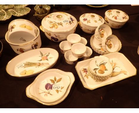 Royal Worcester dinner service in the Evesham pattern  CONDITION REPORT: Postage to a UK address would be: £65 + VAT.
