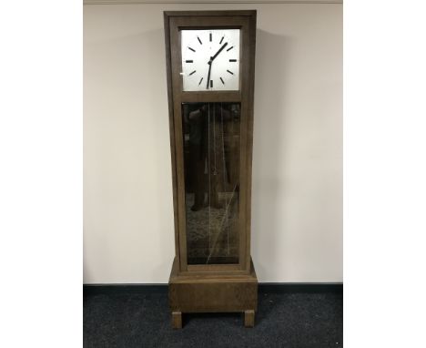 A mid 20th century oak cased regulator clock 