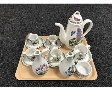 A tray of thirteen piece Port Merion tea service together with a Port Merion vinegar and oil jug (15)