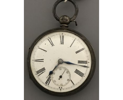 A sterling silver cased pocket watch