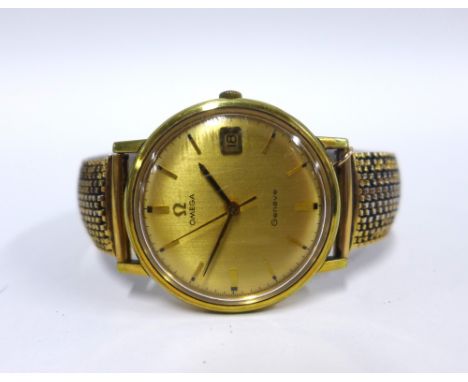 OMEGA, Gents vintage gold plated wristwatch 